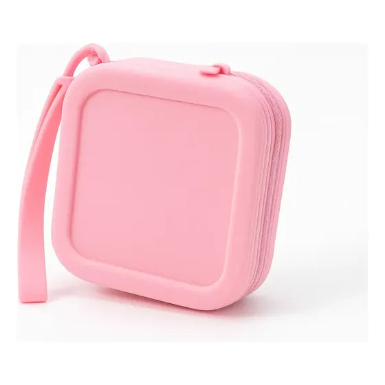 Mini Bolsa Silicone Impermeável Zíper Porta Objetos Praia