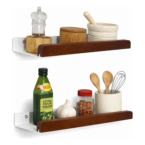Prateleira Suspensa Quarto Cozinha Multiuso Inox 40cm