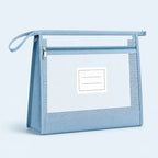 Pasta Organizadora A4 Transparente Zíper Duplo Escolar Bolsa