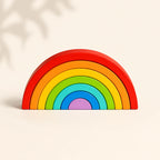 Arco-íris Montessori educativo de madeira Minizen